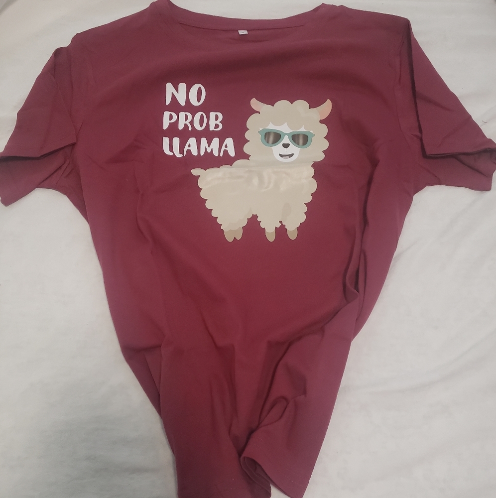 Adorable No Prob Llama Tshirt Size Medium